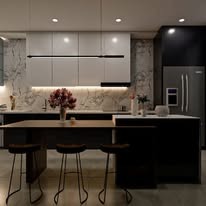 Modern kitchen island design by Magnify Studio
