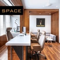 Wood paneled meeting room